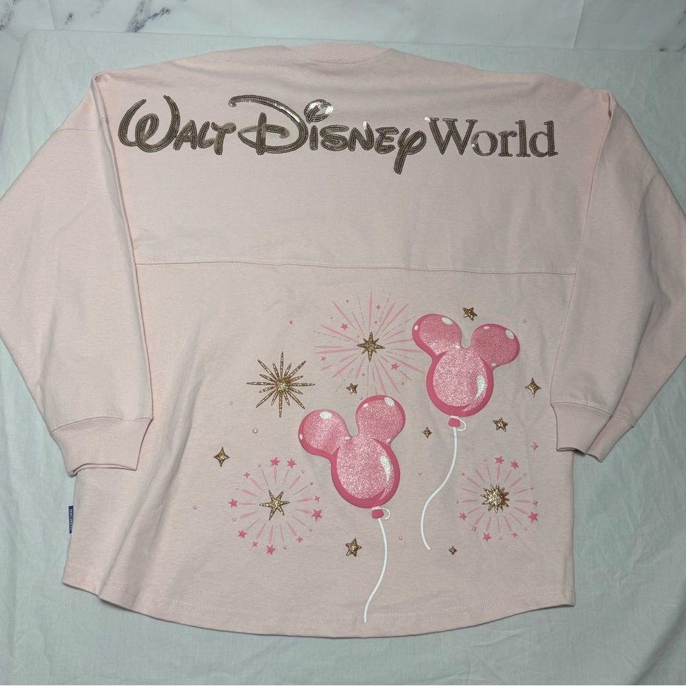 Disney Pink Puffy Balloon Spirit Jersey with Gold Sequins